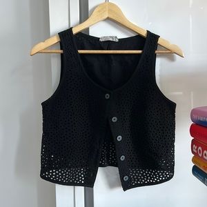 Everlane Eyelet Cropped Tank